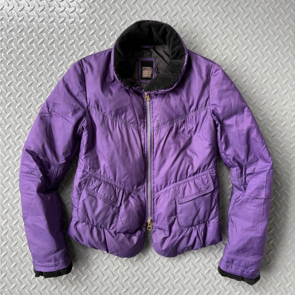Vintage MFG Purple Puffer Jacket Velvet Trim